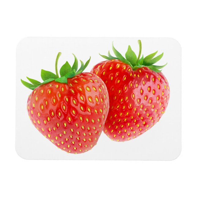 Two strawberries magnet (Horizontal)