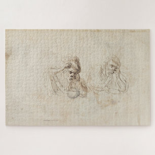 Two Studies of a Brooding Man at a Table Jigsaw Puzzle