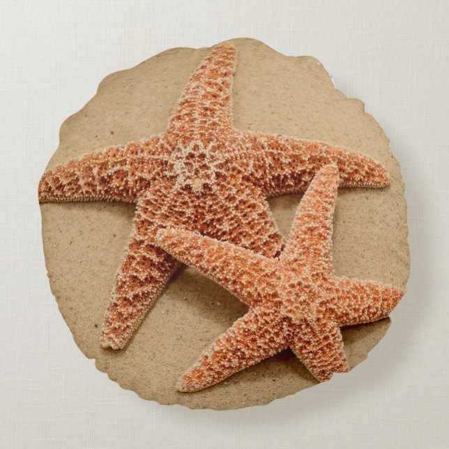 Two Sugar Starfish Round Cushion (Back)