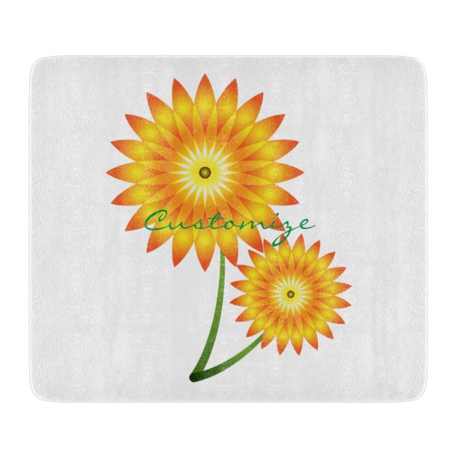 Two Sunflower Plant Thunder_Cove Cutting Board (Front)
