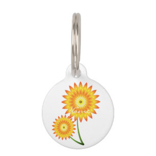 Two Sunflower Plant Thunder_Cove Pet Tag