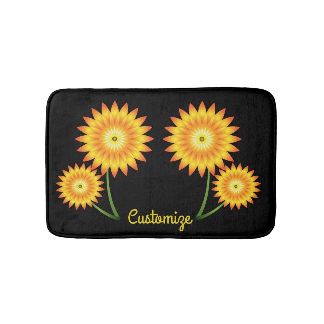 Two Sunflower Plants Thunder_Cove  Bath Mat (Front)