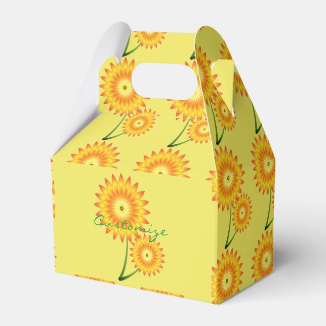 Two Sunflower Plants Thunder_Cove Favour Box (Front Side)