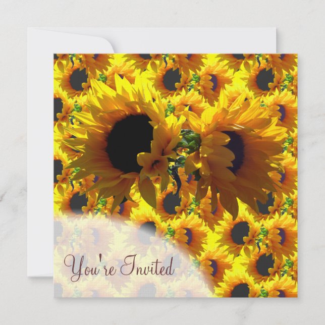 Two Sunflowers Invitations (Front)