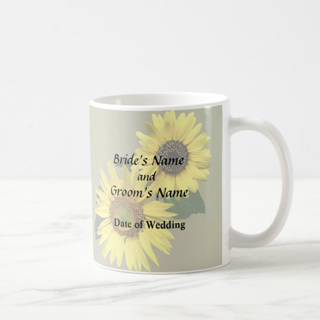 Two Sunflowers, The Same Yet Different Coffee Mug (Right)