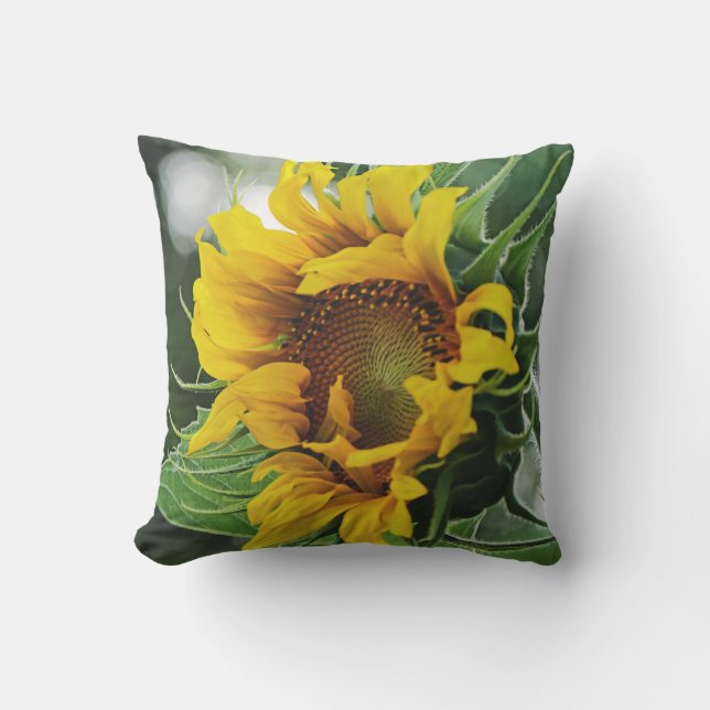 Two Sunflowers Two Sides Cushion (Front)