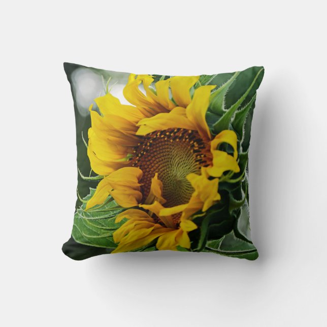 Two Sunflowers Two Sides Cushion (Front)