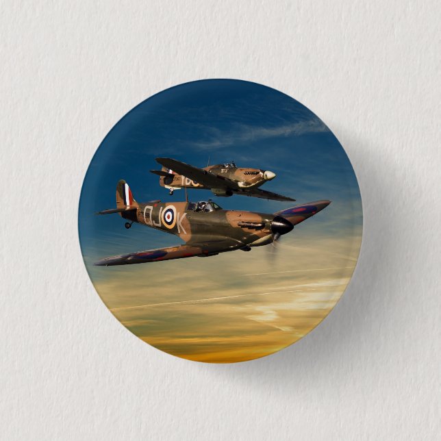 Two Supermarines 3 Cm Round Badge (Front)
