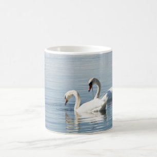 Two swans coffee mug