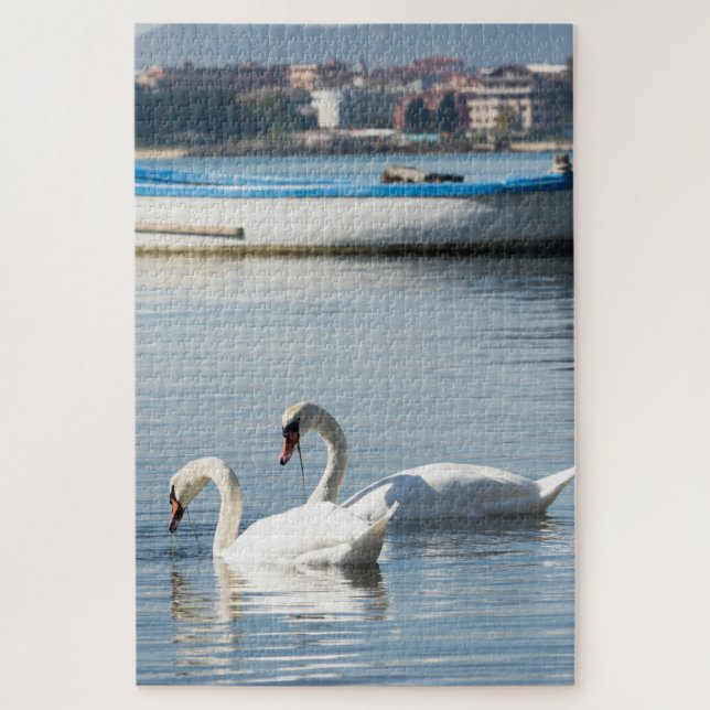 Two swans jigsaw puzzle (Vertical)