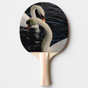Two Swans on Lake Ping Pong Paddle