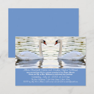 Two Swans Photo - 3x5 Wedding Announcement