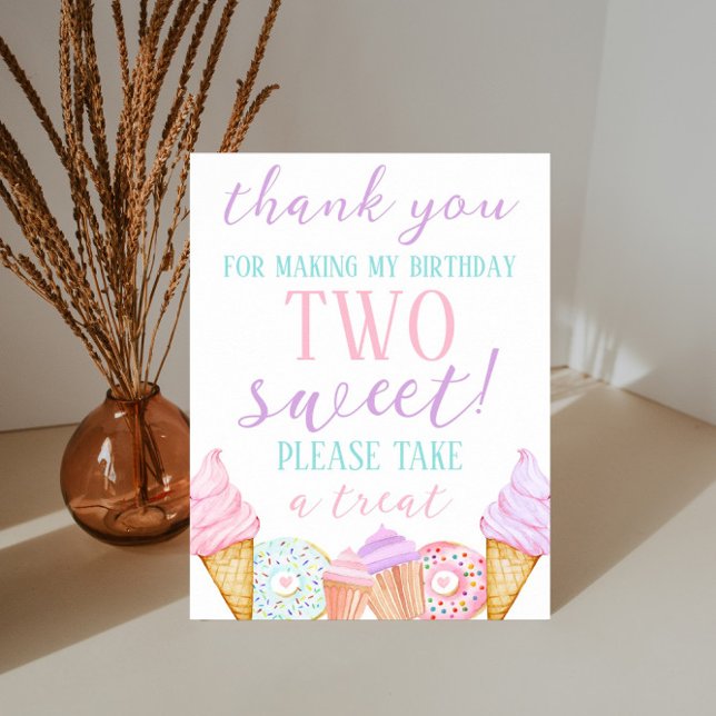 TWO Sweet 2nd Birthday Treat Sign (Creator Uploaded)