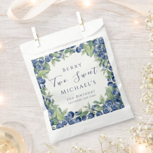 Two Sweet Berry Blueberry 2nd Birthday Boy Party Favour Bag