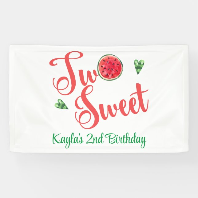 Two Sweet Birthday  Banner (Horizontal)