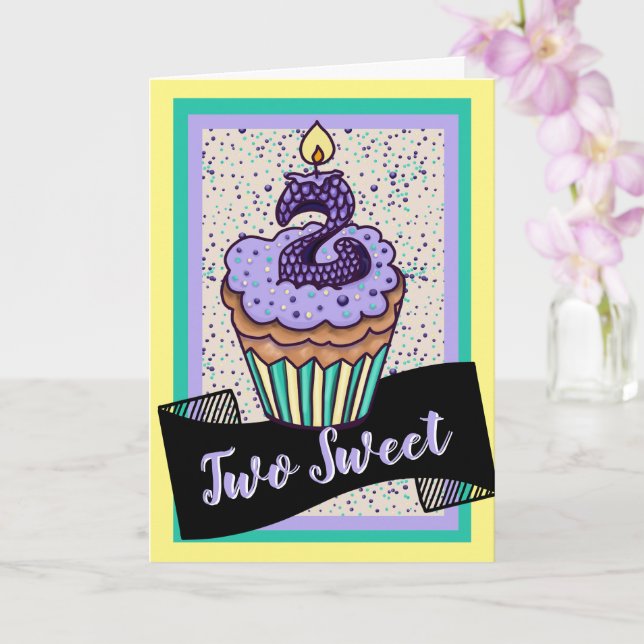 Two Sweet Birthday Card (Orchid)