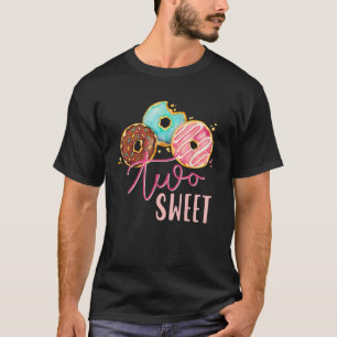 Two Sweet Birthday Girl Donut Birthday Party Theme T-Shirt