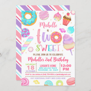 Two Sweet Birthday Invitation