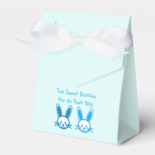 Two Sweet Bunnies Twin Boys Favour Box