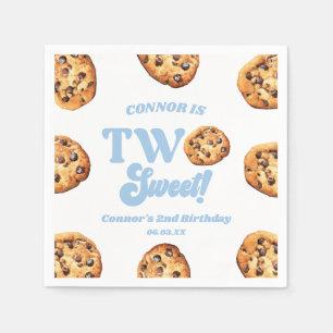 Two Sweet Cookies and Milk 2nd Birthday Party Napkin