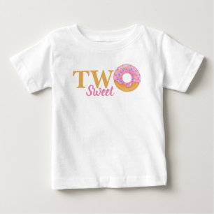 Two Sweet! Cotton Candy Glazed Doughnut 2nd Birthd Baby T-Shirt