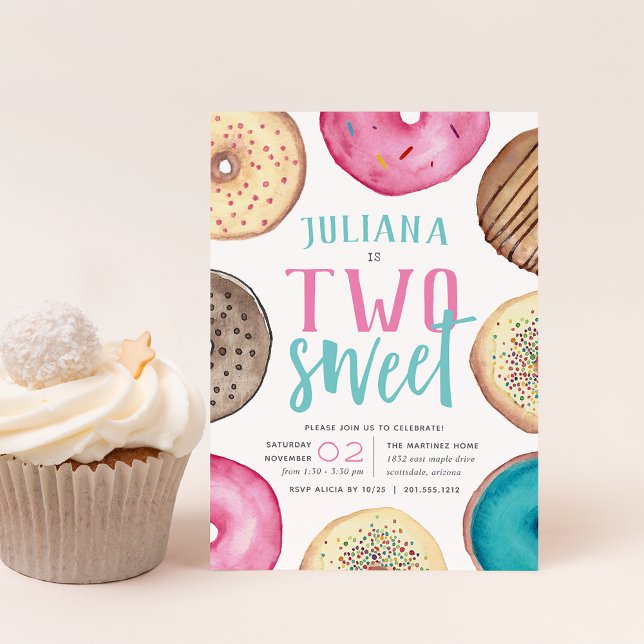 Two Sweet | Donut Birthday Party Invitation (Creator Uploaded)