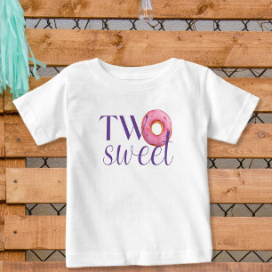 Two Sweet Doughnut Birthday Party Baby T-Shirt