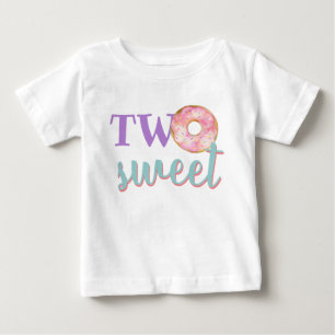 Two Sweet Doughnut Girl Second Birthday Outfit Baby T-Shirt