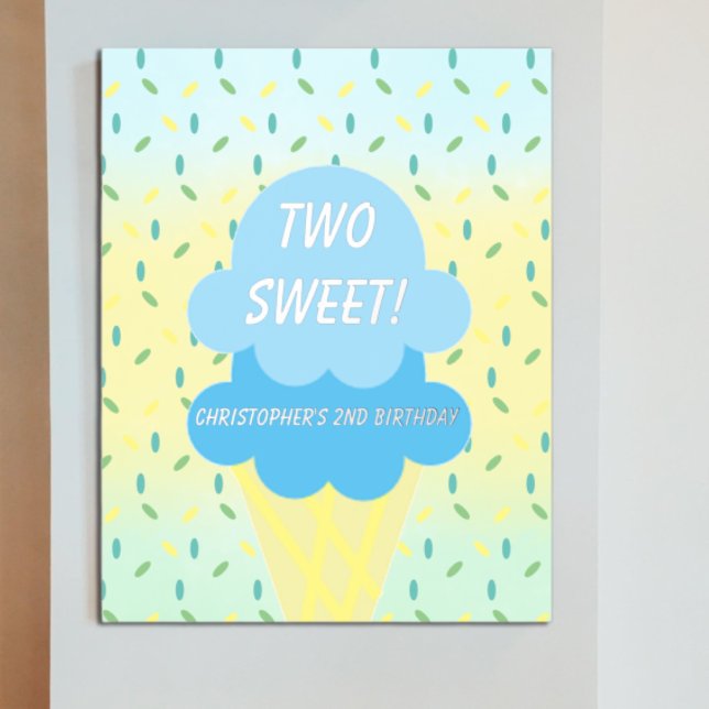 Two Sweet Ice Cream 2nd Birthday Foil Prints (Creator Uploaded)