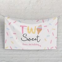 Two Sweet Ice Cream Second 2nd Birthday Party
