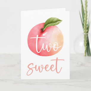 Two Sweet Peach Happy Birthday Card