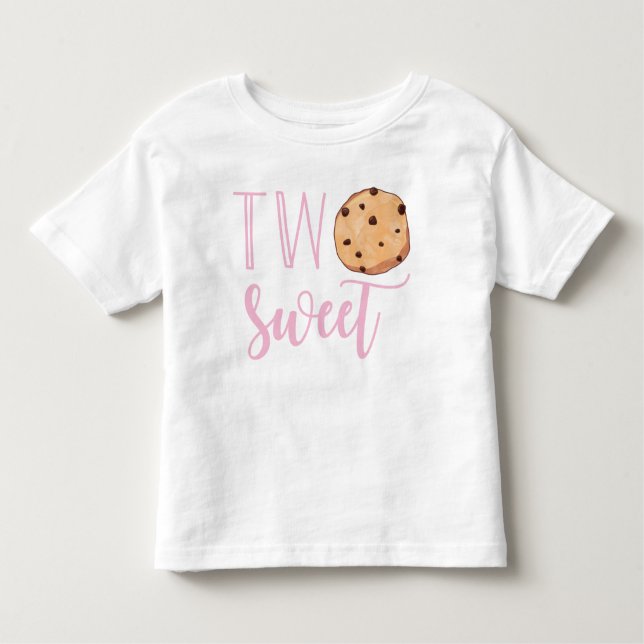 Two Sweet Pink Cookie Birthday Toddler T-Shirt (Front)
