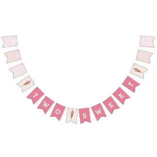 Two Sweet Pink Ice Cream Banner