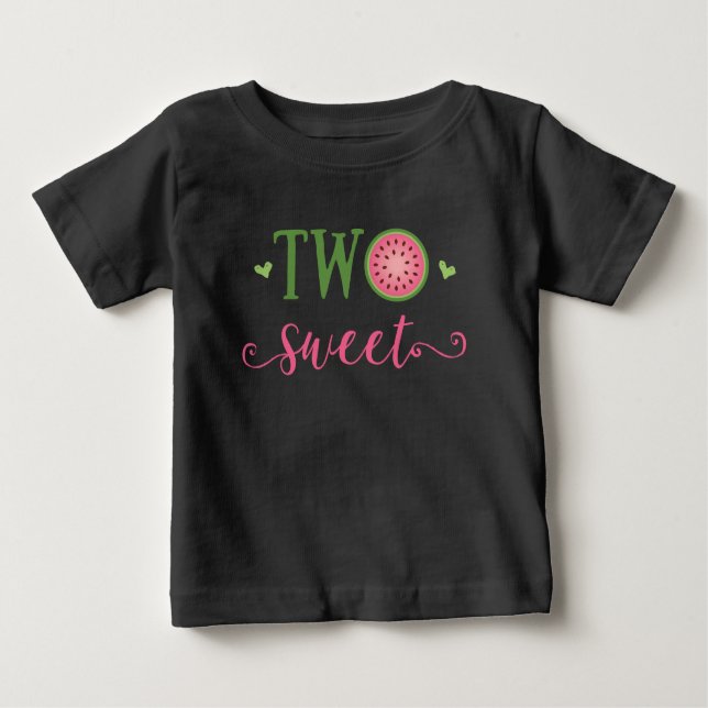 Two Sweet Watermelon 2nd Birthday Outfit T-Shirt (Front)