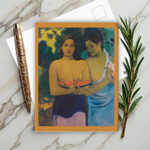 Two Tahitian Women (1899) by Paul Gauguin Postcard