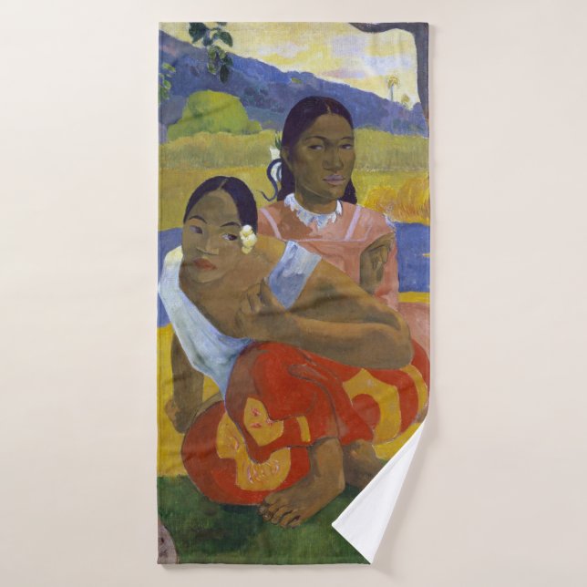Two Tahitian Women, Gauguin Bath Towel (Bath Towel)