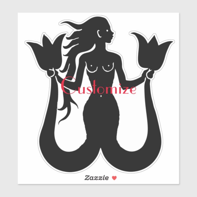 Two-Tail Mermaid Silhouette Thunder_Cove (Sheet)