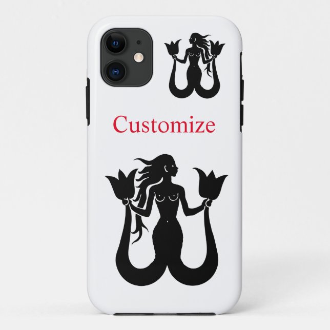  Two-Tail Mermaid Silhouette Thunder_Cove Case-Mate iPhone Case (Back)