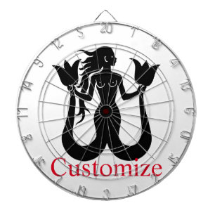  Two-Tail Mermaid Silhouette Thunder_Cove Dartboard
