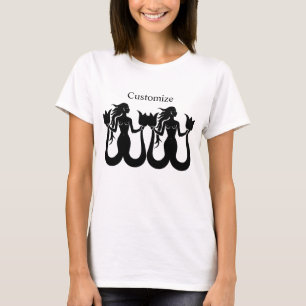  Two-Tail Mermaid Silhouette Thunder_Cove  T-Shirt