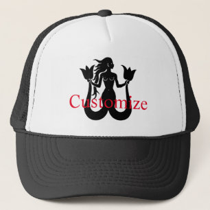  Two-tail Mermaid Silhouette Thunder_Cove  Trucker Hat