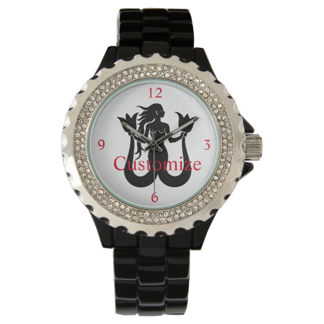  Two-Tail Mermaid Silhouette Thunder_Cove Watch (Front)