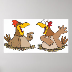 Two Talking Chickens Poster