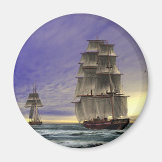 Two tall Ships Magnet