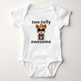 Two-tally awesome Boy 2nd Birthday Party Baby Bodysuit