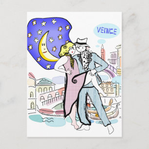 Two Tangueros in Venice Postcard