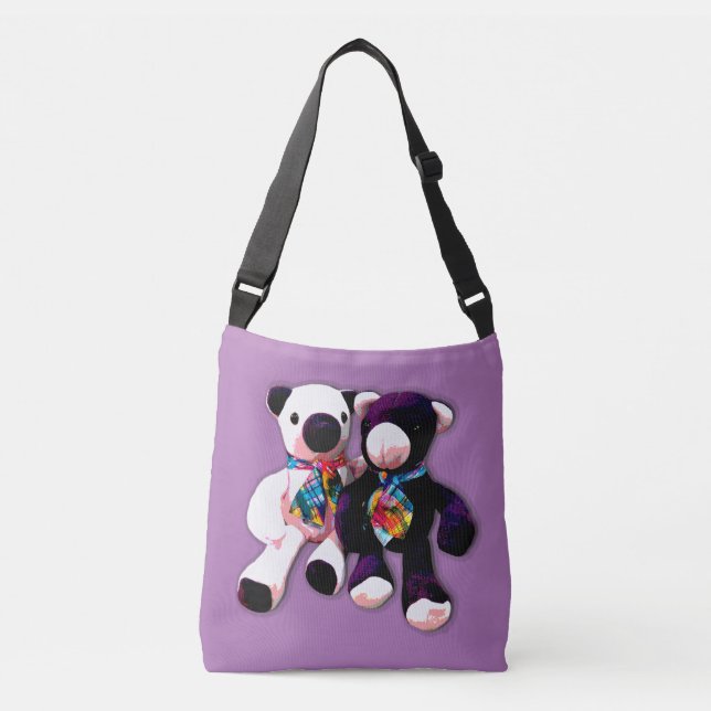 Two Teddy Bear Double sided Tote Bag (Front)