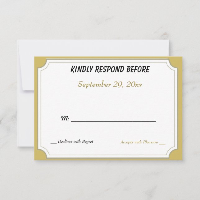 TWO TEDDY BEARS 50 YEARS TOGETHER RSVP (Front)