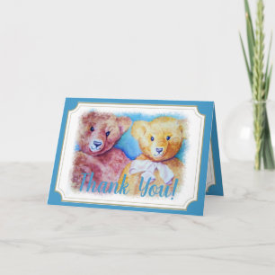 TWO TEDDY BEARS 50 YEARS TOGETHER THANK YOU CARD