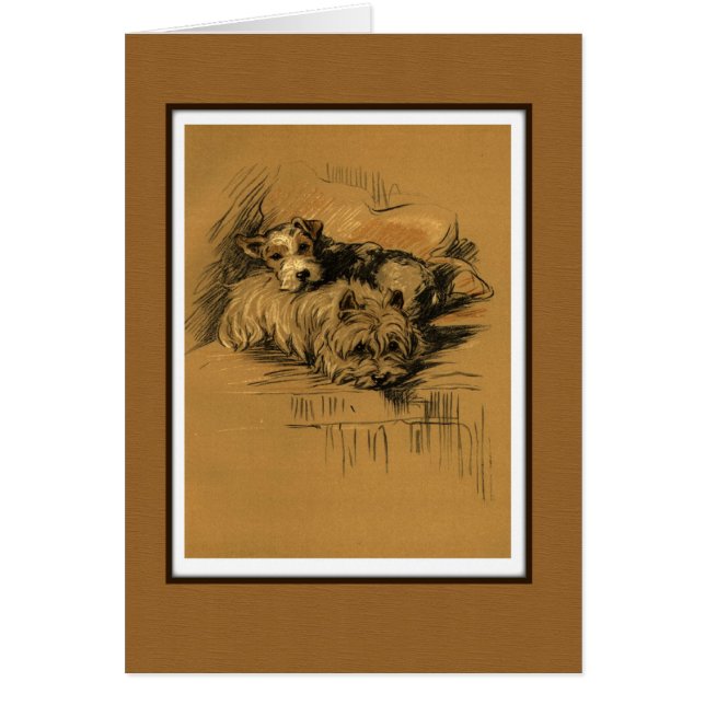 Two Terrier Dogs Cuddling (Front)